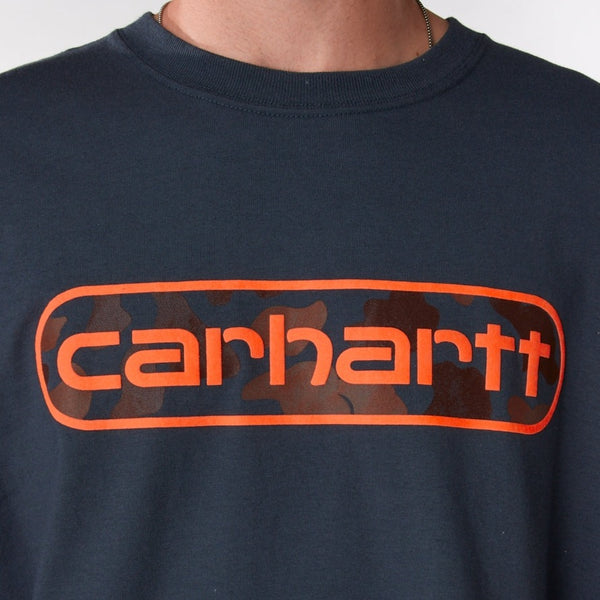 Carhartt Camo Logo Tee Bluestone carhartt carhartt - originalfook singapore