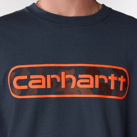 Carhartt Camo Logo Tee Bluestone