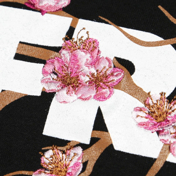 FR2 JAPAN Sakura Embroidery #FR2 Logo Tee Black (Japan Exclusive) #FR2 #FR2 - originalfook singapore