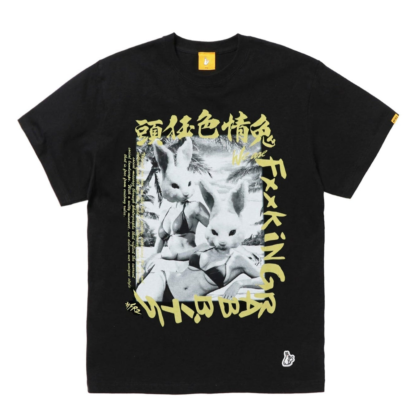 Where to buy FR2 We are Fxxking Rabbits Tee Black | ORIGINALFOOK