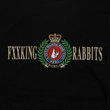 Black FR2 Emblem Icon Tee shirt featuring a prominent emblem logo on the front, casual streetwear apparel by #FR2.