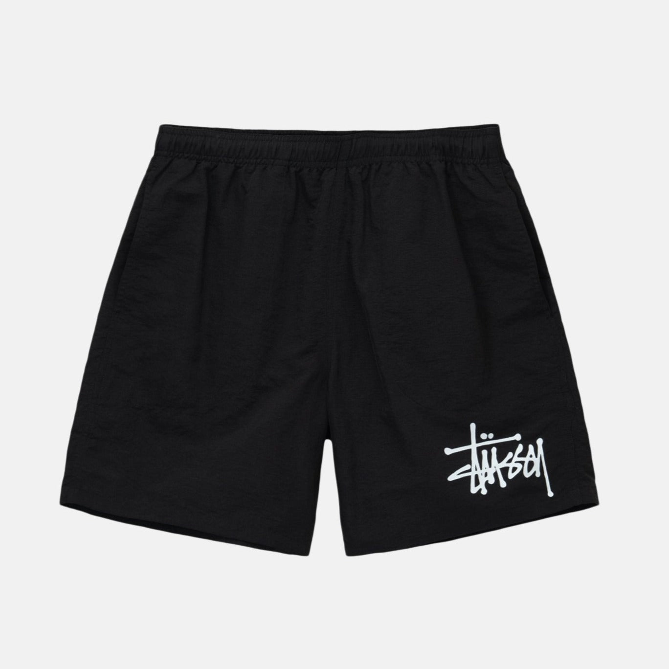 Where to buy Stussy Basic Big Logo Nylon Shorts Black in Singapore ORIGINALFOOK