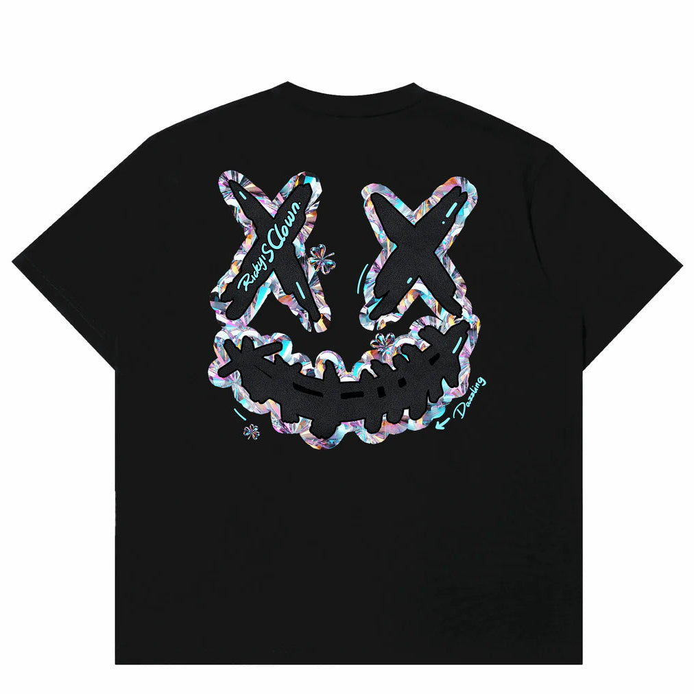 Rickyisclown Crystal Embossed Black Tee R37240813E (D10)