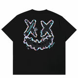 Rickyisclown Crystal Embossed Black Tee R37240813E (D10)
