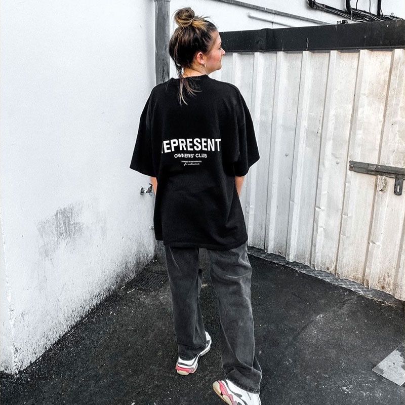 Represent Owners Club Logo Tee Black REPRESENT REPRESENT - originalfook singapore