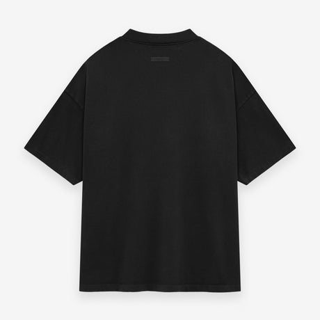 FEAR OF GOD Essentials Collegiate Logo Heavyweight Tee Washed Black FEAR OF GOD ESSENTIALS FEAR OF GOD ESSENTIALS - originalfook singapore