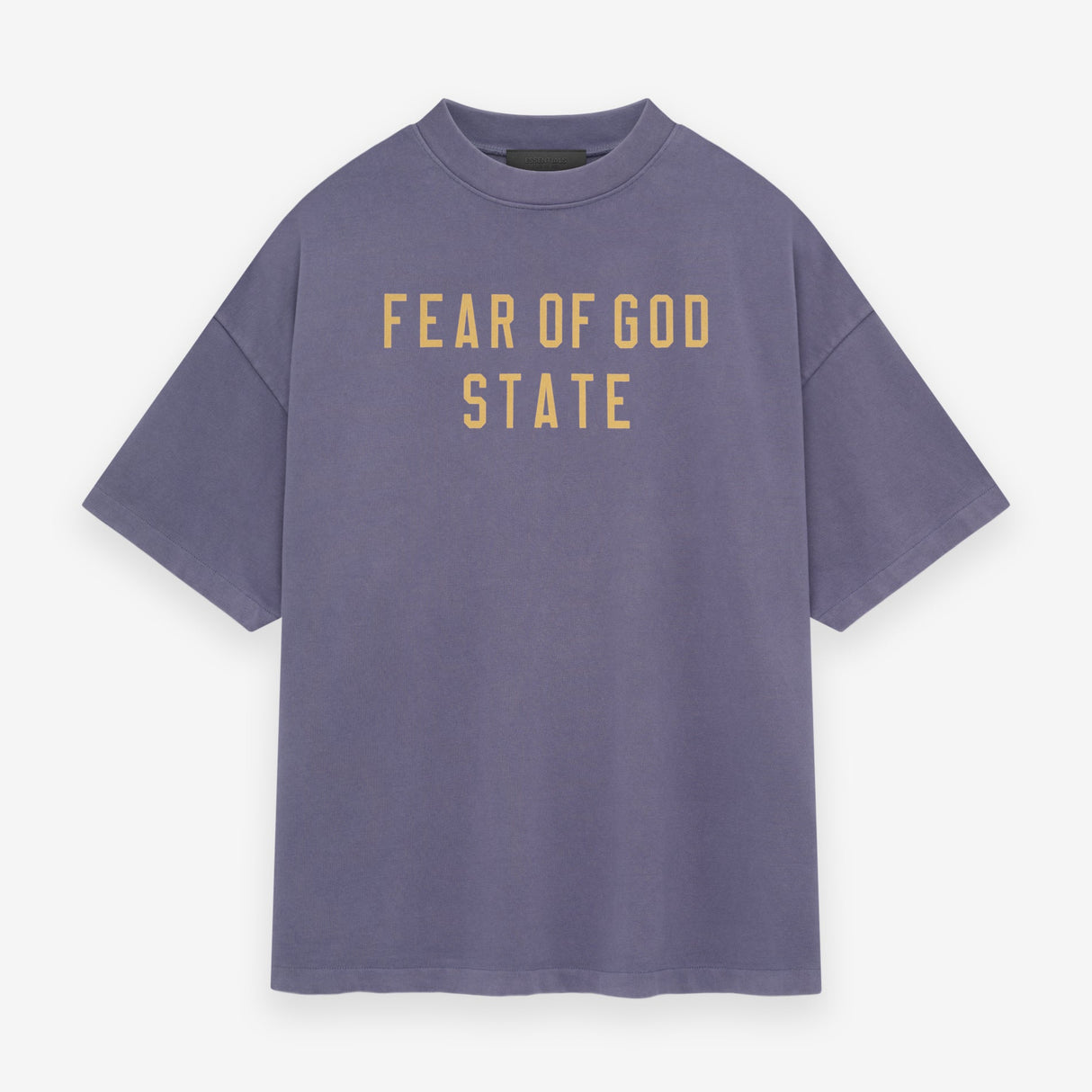 FEAR OF GOD Essentials Collegiate Logo Heavyweight Tee Violet FEAR OF GOD ESSENTIALS FEAR OF GOD ESSENTIALS - originalfook singapore
