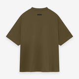 FEAR OF GOD Essentials Collegiate Logo Tee Olive FEAR OF GOD ESSENTIALS FEAR OF GOD ESSENTIALS - originalfook singapore