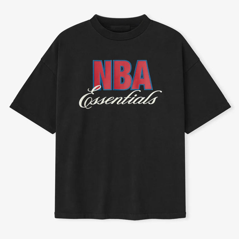Fear of God Essentials X NBA 90s V2 Heavyweight Tee Vintage Black - ORIGINALFOOK