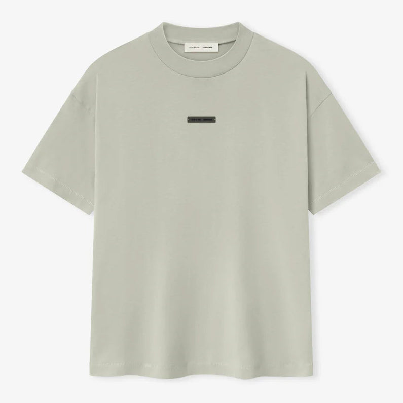 Fear of God Essentials Metallic Logo Classic Tee Abbey Stone