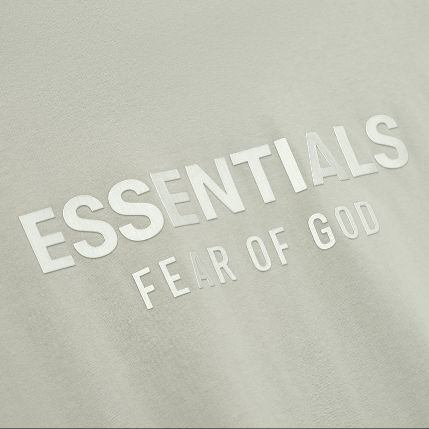 Fear of God Essentials Metallic Logo Classic Tee Abbey Stone