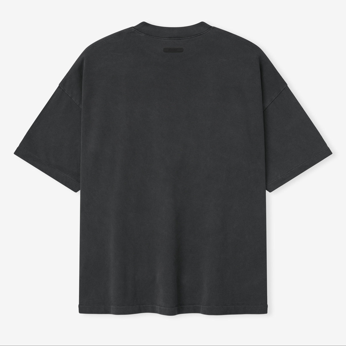 Fear of God Essentials Training 90s heavyweight short sleeve tee in faded iron grey, casual apparel with a relaxed fit.