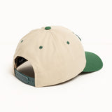 Stussy Chenille S Cap in sand color, casual headwear with embroidered logo, made by Stussy.