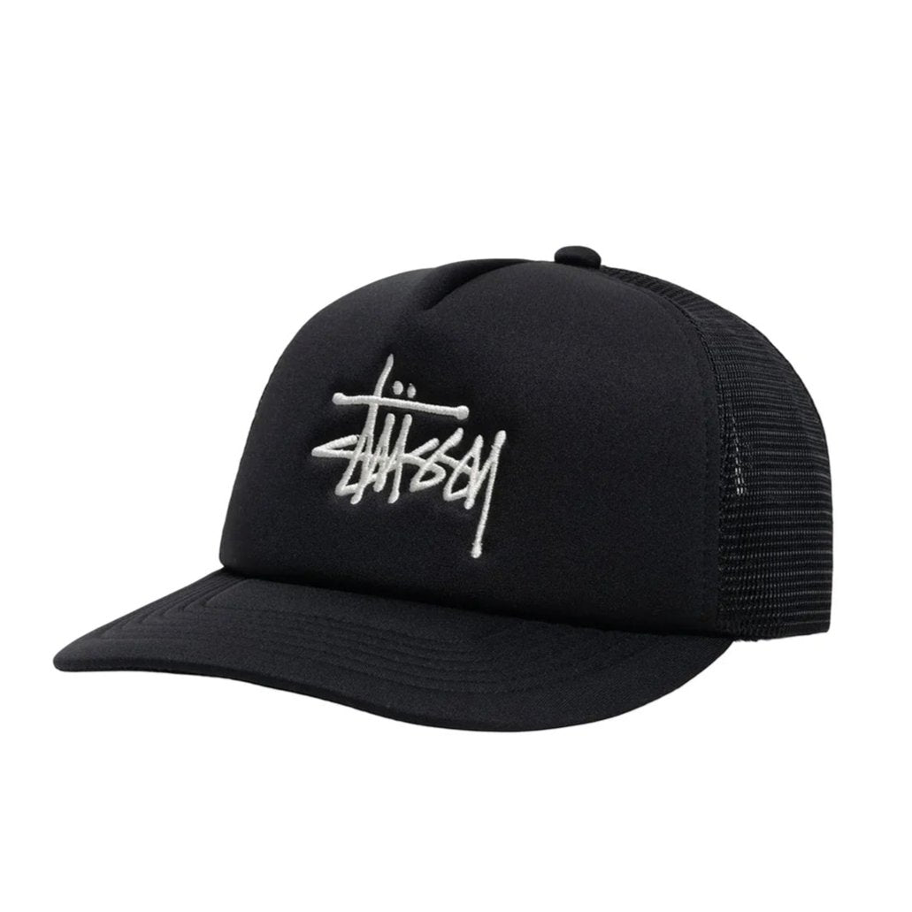 Stussy Big Basic Trucker Cap Black STUSSY STUSSY - originalfook singapore