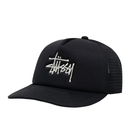 Stussy Big Basic Trucker Cap Black STUSSY STUSSY - originalfook singapore