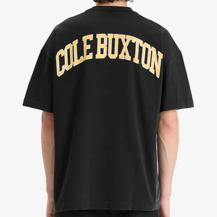 Cole Buxton Yellow Arc Tee Vintage Black