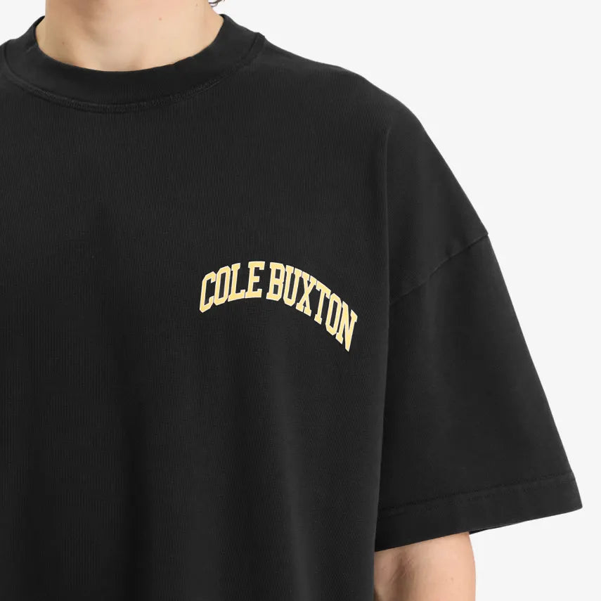 Cole Buxton Yellow Arc Tee Vintage Black