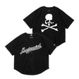 Black heavyweight baseball shirt by MASTERMIND JAPAN featuring subtle branding and a classic athletic design.