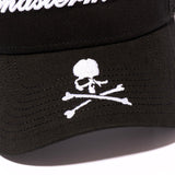 Mastermind Japan X New Era black trucker cap with branded front panel and mesh back, stylish and casual men's apparel accessory.