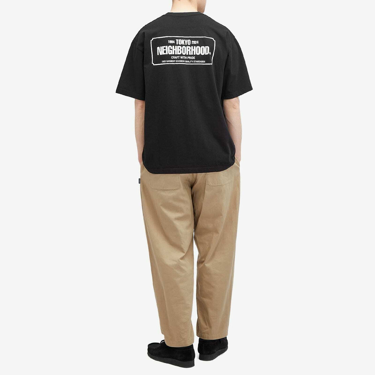 Neighborhood NH-1 Bar Logo Tee Black NEIGHBORHOOD NEIGHBORHOOD - originalfook singapore