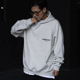 FEAR OF GOD Essentials Felt Logo Hoodie Light Oatmeal FEAR OF GOD FEAR OF GOD - originalfook singapore