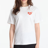 White Human Made Japanese-Style Duck Tee, casual T-shirt with duck graphic, soft fabric, and modern streetwear design.