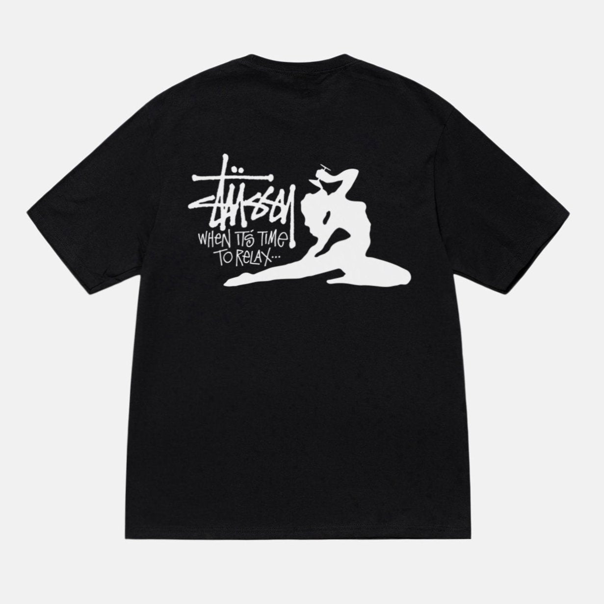 Stussy Relax Black Tee - | ORIGINALFOOK