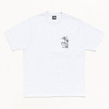 Stussy Tall Dice Tee in Ash Heather, casual men's t-shirt with dice graphic, soft cotton fabric, and relaxed fit.
