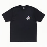 Black Stussy Surf Purf T-shirt for men, featuring a casual fit and surf-inspired design, from the Stussy apparel collection.