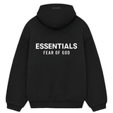 FEAR OF GOD Essentials Signature Logo Black Hoodie