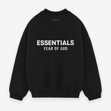 FEAR OF GOD Essentials Signature Logo Crewneck Black FEAR OF GOD ESSENTIALS FEAR OF GOD ESSENTIALS - originalfook singapore