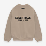 FEAR OF GOD Essentials Signature Logo Crewneck Desert Sand FEAR OF GOD ESSENTIALS FEAR OF GOD ESSENTIALS - originalfook singapore
