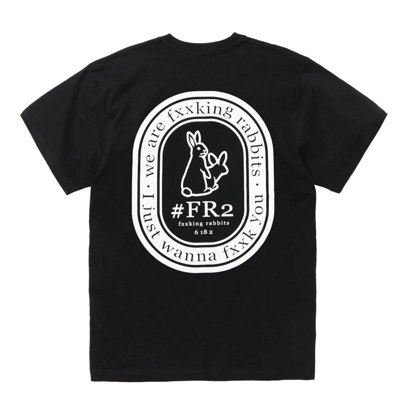 FR2 Fxxking Rabbits Oval Logo Tee Black