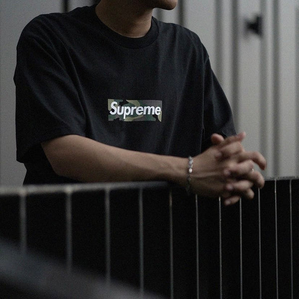 Supreme Camo Box Logo Tee Black supreme supreme - originalfook singapore