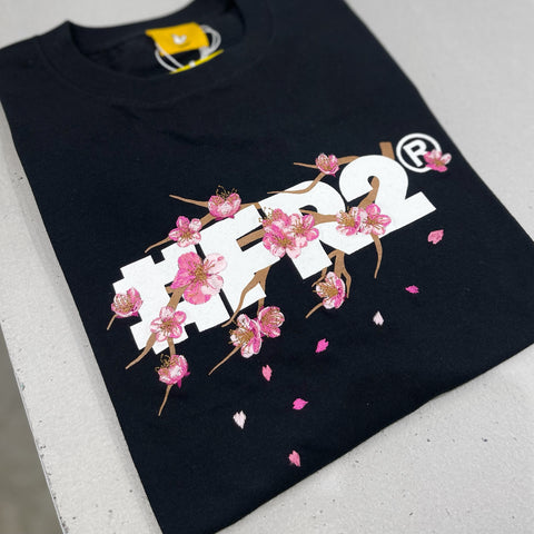 FR2 JAPAN Sakura Embroidery #FR2 Logo Tee Black (Japan Exclusive)