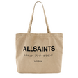 AllSaints Signature Logo Tote Bag Khaki ALLSAINTS ALLSAINTS - originalfook singapore