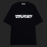 Fear of God Essentials Reflective Logo 90's Tee Black - ORIGINALFOOK