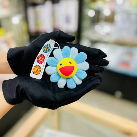 Takashi Murakami Kaikai Kiki Flower Plush Badge/Keychain/Pin Blue TAKASHI MURAKAMI TAKASHI MURAKAMI - originalfook singapore