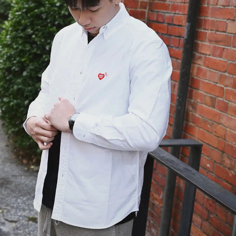 Human Made Oxford BD Shirt White HUMAN MADE HUMAN MADE - originalfook singapore