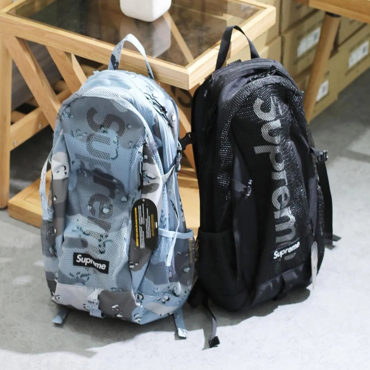 Supreme Reflective Logo Black Backpack