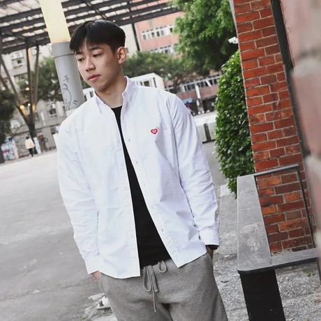 Human Made Oxford BD Shirt White HUMAN MADE HUMAN MADE - originalfook singapore