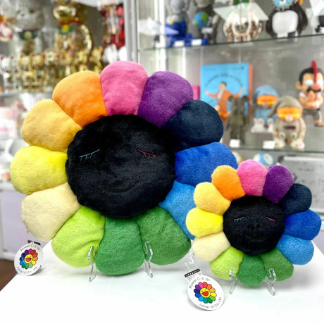 Takashi Murakami Kaikai Kiki Flower Large Plush Cushion Rainbow & Black (60cm) TAKASHI MURAKAMI TAKASHI MURAKAMI - originalfook singapore