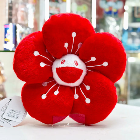 Takashi Murakami Kaikai Kiki Sakura Flower Plush Cushion Red (28cm) TAKASHI MURAKAMI TAKASHI MURAKAMI - originalfook singapore