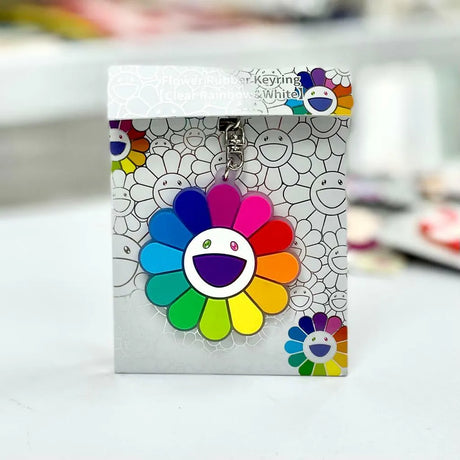 Takashi Murakami Kaikai Kiki Flower Rubber Keyring Rainbow Clear (5.5cm) TAKASHI MURAKAMI TAKASHI MURAKAMI - originalfook singapore