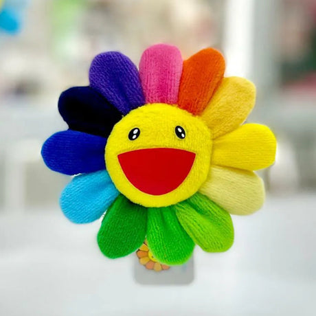 Takashi Murakami Kaikai Kiki Flower Plush  Badge/Keychain/Pin Rainbow TAKASHI MURAKAMI TAKASHI MURAKAMI - originalfook singapore
