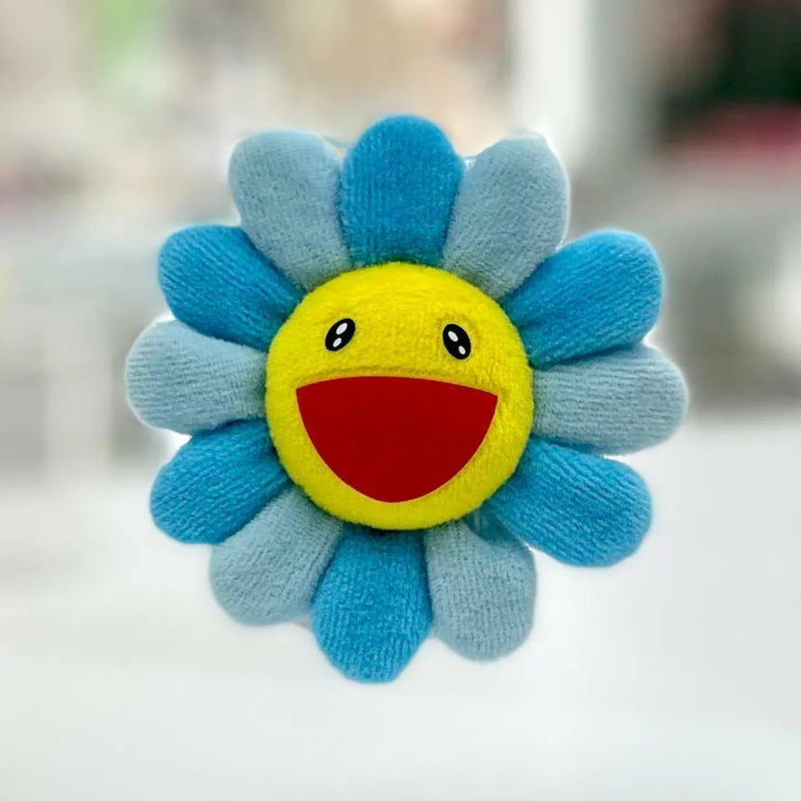 Takashi Murakami Kaikai Kiki Flower Plush Badge/Keychain/Pin Blue TAKASHI MURAKAMI TAKASHI MURAKAMI - originalfook singapore