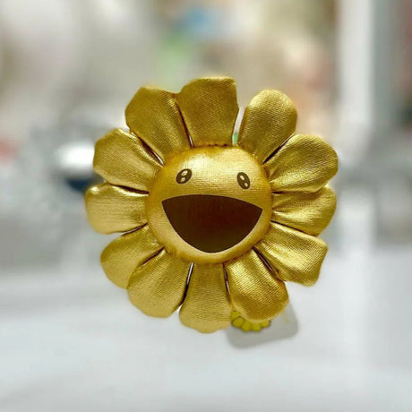 Takashi Murakami Kaikai Kiki Flower Plush Badge Keychain Pin Gold TAKASHI MURAKAMI TAKASHI MURAKAMI - originalfook singapore