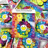 Takashi Murakami Kaikai Kiki Flower Rubber Keyring Rainbow Prism (5.5cm) TAKASHI MURAKAMI TAKASHI MURAKAMI - originalfook singapore
