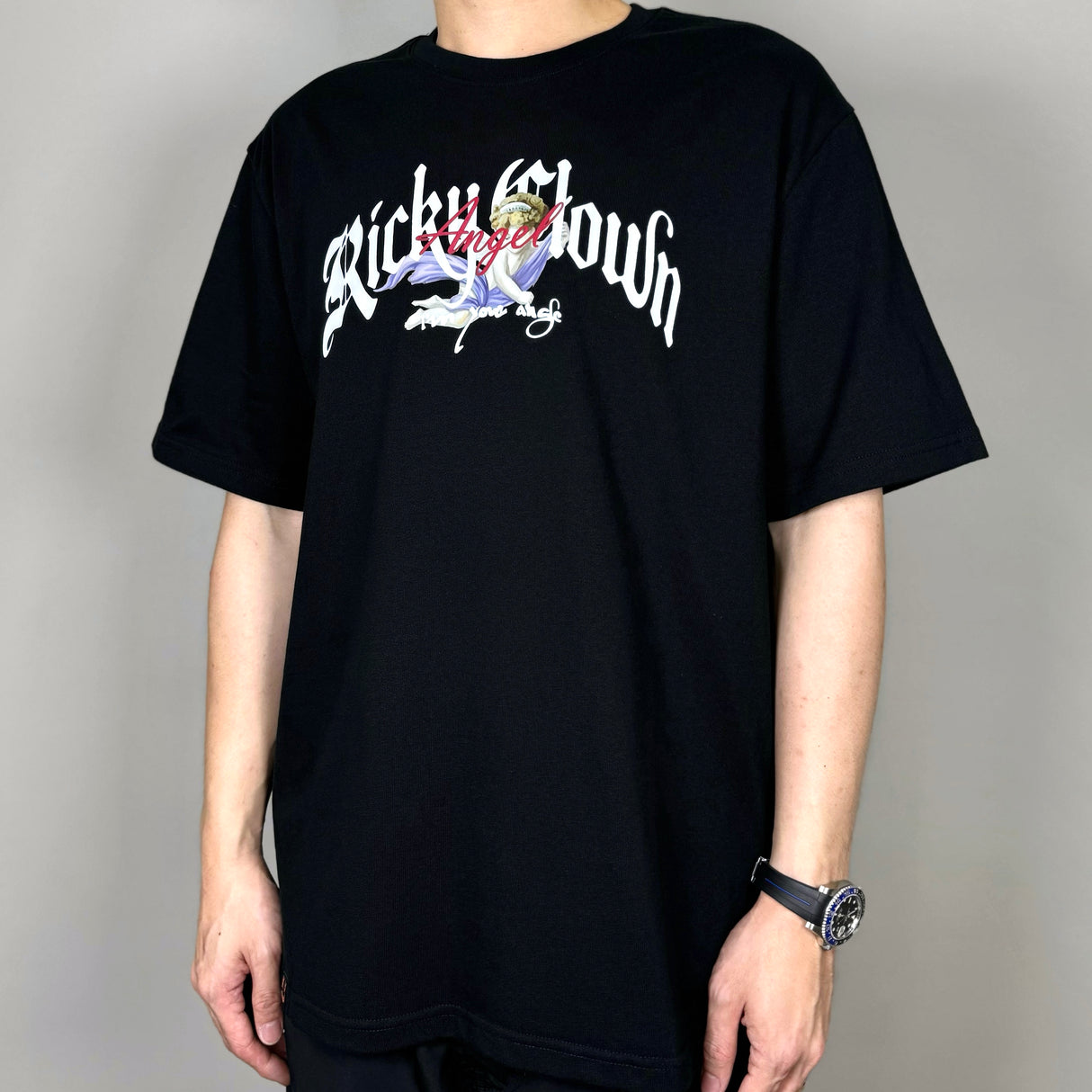 Rickyisclown [RIC] Cherub Gothic Logo Tee Black [R11220413A-M6] RICKYISCLOWN RICKYISCLOWN - originalfook singapore