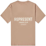 Represent Owners Club Logo Tee Beige